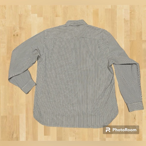 GAP Large Cotton Striped Long Sleeve Button Down Dress Shirt Work Casual - Picture 4 of 8